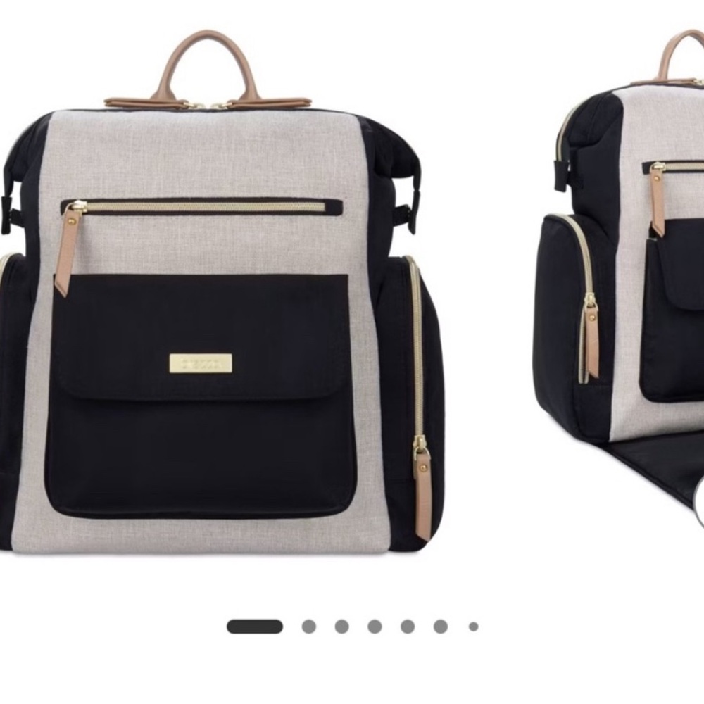 New Baby Brezza Diaper Bag navy and beige